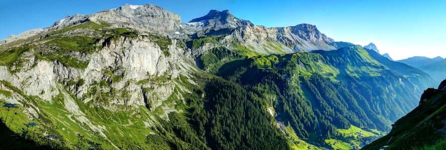 Beautiful Mountain landscape in the Swiss Alps photo