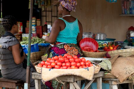 Market seller saleswoman photo