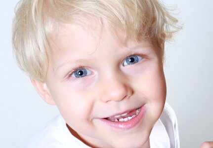 Toddler blond child photo