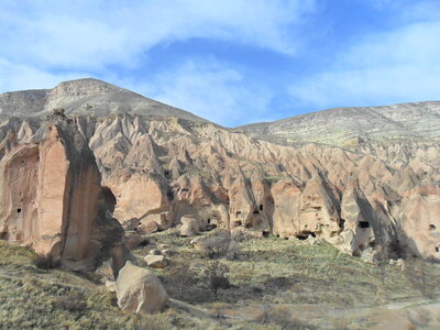 Rock formations at Zelve, Cappadocia, Turkey photo
