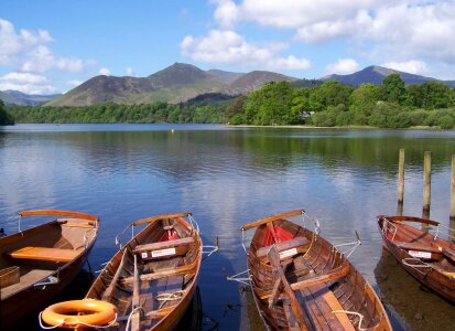 Rowing mountains scenery