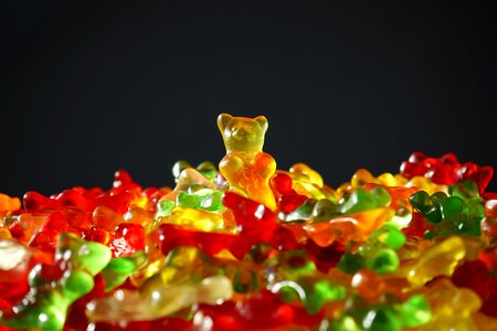 Yellow gummi bear sweetness