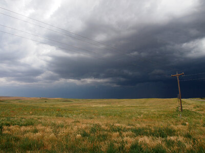 Dark Storm Clouds over the plains in Nebraska photo