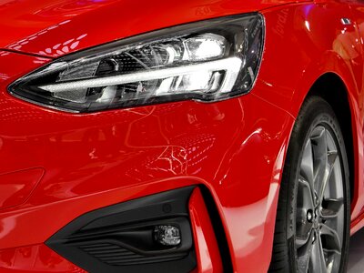 Expensive headlight sports car