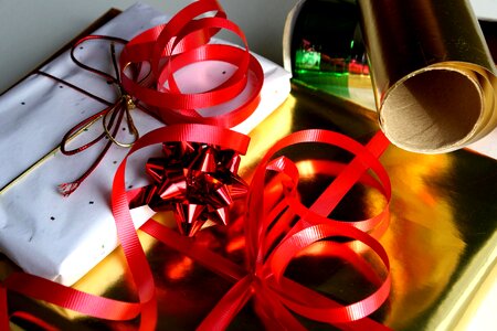 Colorful gifts wrapping