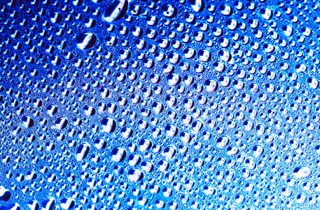 Dark blue water drops photo