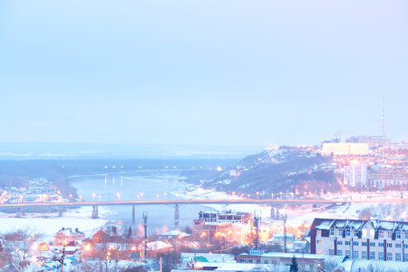 winter city scene photo