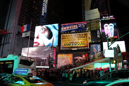 Times Square Broadway Theaters and LED signs photo