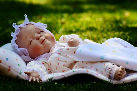 Peaceful cute infant photo
