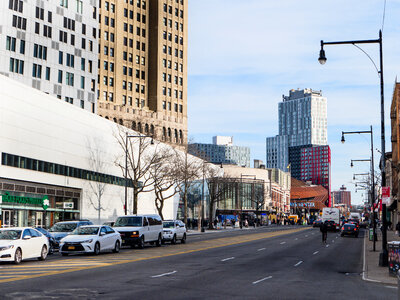 City Street and Buildings photo