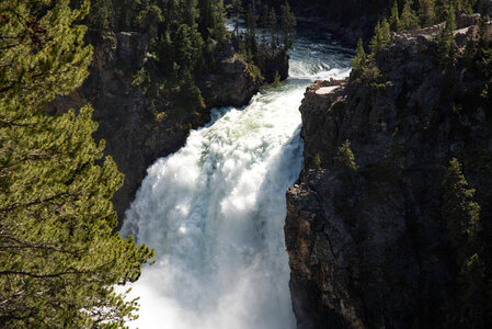 Upper Falls landscape in Yellowstone National Park photo