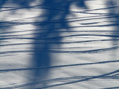 Deep snow powder snow wintry photo