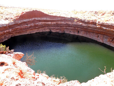 Ink spot sinkhole at Bitter Lake National Wildlife Refuge photo