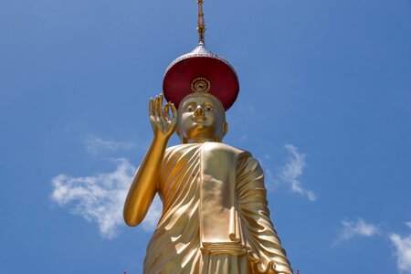 Religion statue blue buddha photo