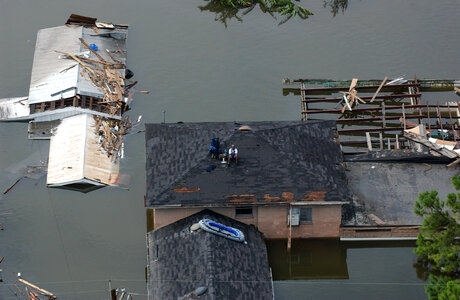 New Orleans, Louisiana after the flooding of Hurricane Katrina photo