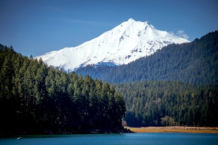 Cloud forest glacier photo