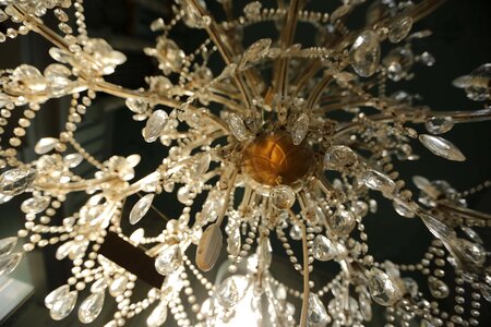 Chandelier crystal glass photo