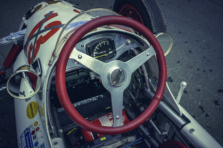 Oldtimer Racing Car Cockpit photo