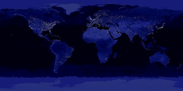 Night globe global photo