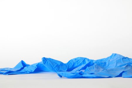 Blue gloves rubber
