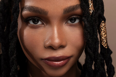 Woman with dreadlocks