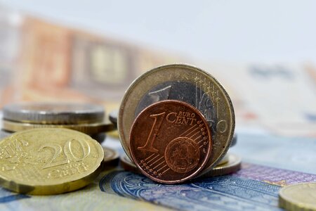 Cent coins euro photo