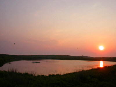 Sunset over Nomans Island