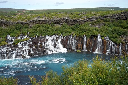 Waterfalls and Landscape in Iceland photo