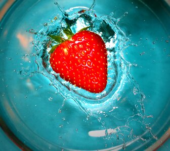 Spray water splashes fruit photo