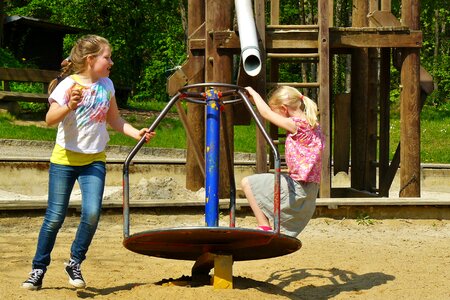 Carousel child girl photo