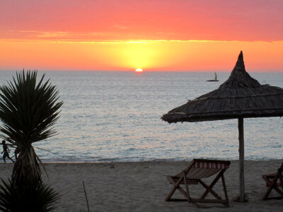 Seaside Sunset over the Indian Ocean in Madagascar photo