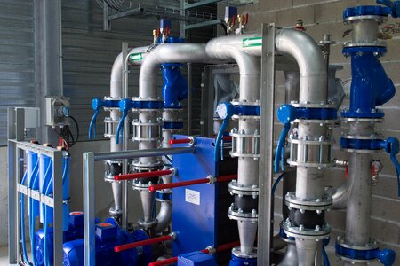 Blue pipes factory