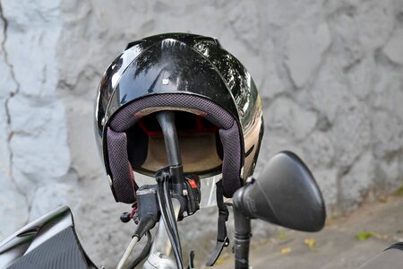 Steering Wheel helmet mirror photo