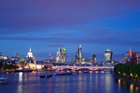 London by night waterloo bridge blue bridge