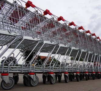 Shopping cart purchasing supermarket photo