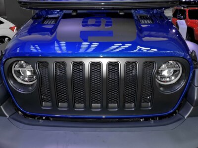 Hood headlight jeep