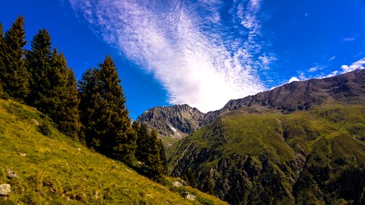 Panorama mountain range tyrolean alps