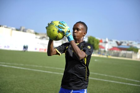 Football player goalkeeper photo