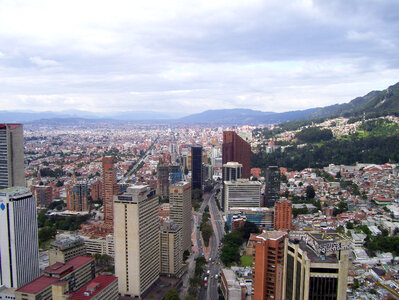 Buildings and skyscrapers in Bogota, Colombia photo