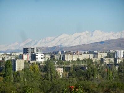 the mountains of Tien Shan. Bishkek, Kyrgyzstan photo