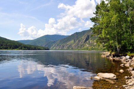 Mountains nature river