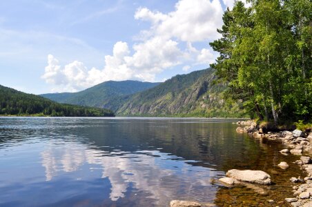 Mountains nature river photo