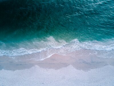 Beach blue foams photo