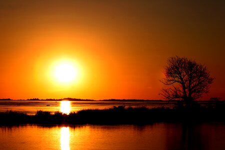 Sunset amazon river brazil photo