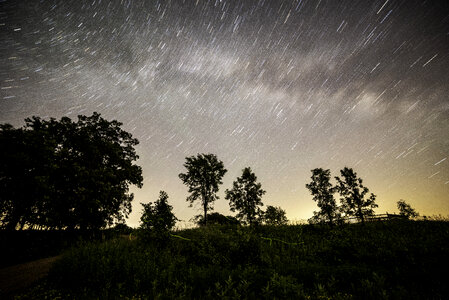 Star Trails over the sky at George Meade Wildlife Refuge photo