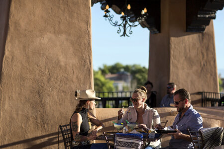 People Dining at the Bell Tower restaurant in Santa Fe, New Mexico photo