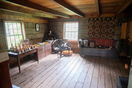 Spinning Wheel and living room