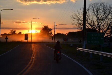 Sunset route roads photo