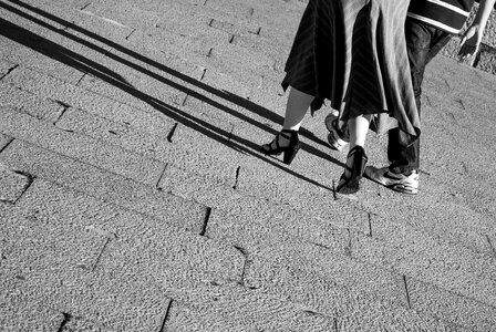 Feet ground people walking photo