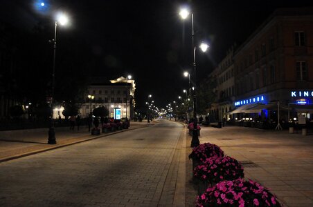 Street evening poland